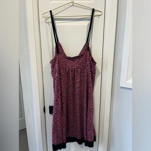 Ellen Tracy Large Black Pink Nighty Coquette Feminine Graphic Print Sleepwear - Picture 5 of 8